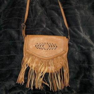 Brown Crossbody with Fringe